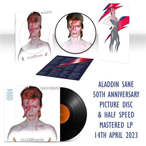 Aladdin Sane 50th anniversary picture disc and half speed mastered LPs — David Bowie