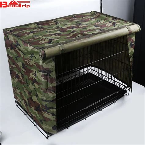 Camouflage Color Pet Waterproof Polyester Crate Cover Dog Kennel Cage Cover Blanket Breathable ...