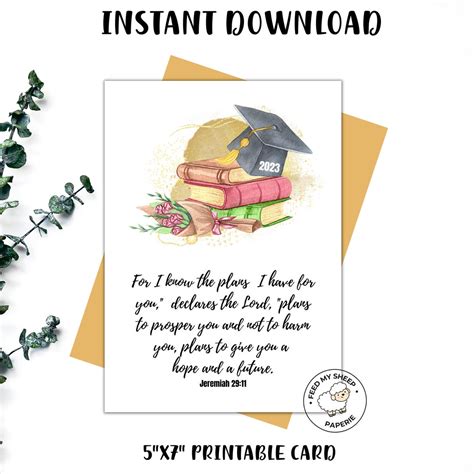 Graduation Christian Card Printable Graduation Card - Etsy