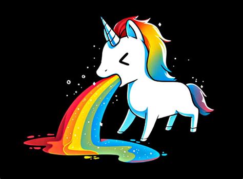 Sick Unicorn, throw up, rainbow, HD wallpaper | Peakpx