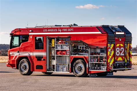 First Electric Fire Truck Joins the LA Fire Department: Rosenbauer RTX