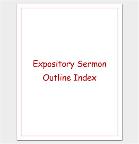 Sermon Outline Template - 12+ For Word and PDF Format