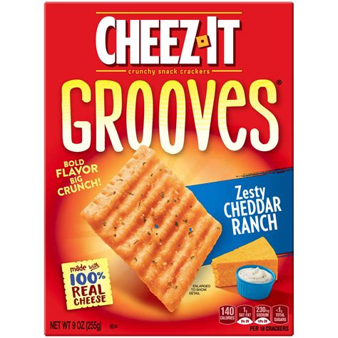 Cheez-it Grooves Zesty Cheddar Ranch, 9 Oz.