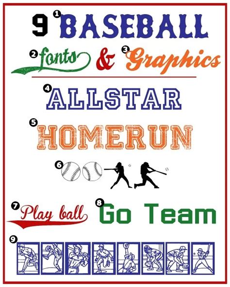 Baseball Fonts & Graphics - Liz on Call