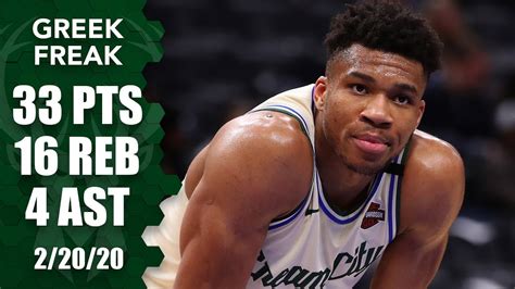 Giannis Antetokounmpo scores 33-point double-double in Bucks vs ...