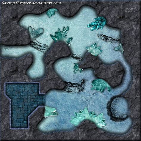 Clean crystal cave battlemap (roll20) by SavingThrower on DeviantArt ...