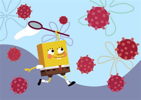 Download SpongeBob Cool Jellyfish Catching Field Wallpaper | Wallpapers.com