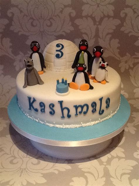 Pingu themed birthday cake, Love Pingu X | Novelty cakes, Themed birthday cakes, Birthday cake