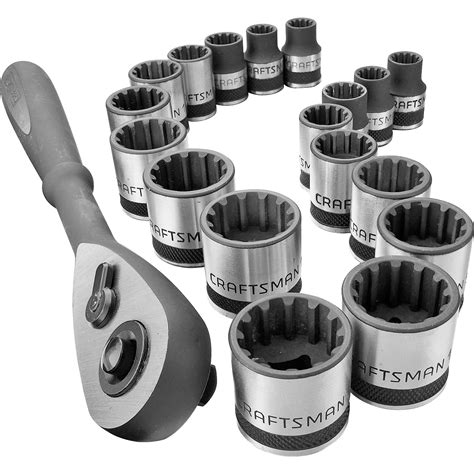 Craftsman 19-piece 3/8" Dr. Inch and Metric Universal Socket Wrench Set