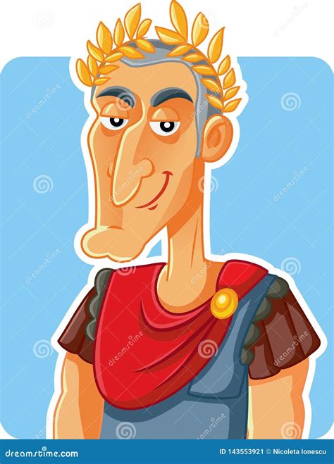 Julius Caesar Roman Emperor Vector Caricature Stock Vector ...