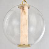 Alabaster Tube Glass Globe Pendant,Alabaster Pendant – thebelacan