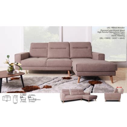 BERLIN L Shape Functional Fabric Sofa