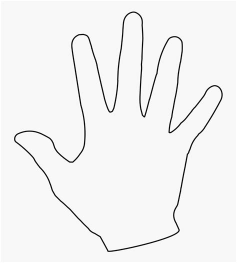 Handprint Outline Clipart Free - Hand Outline Clipart, HD Png Download ...