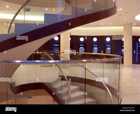 Modern Bank Interior Stock Photo - Alamy