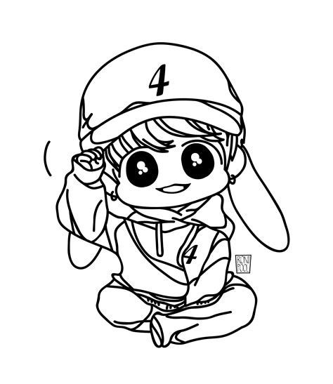 Bts Kpop Chibi Pages Coloring Pages