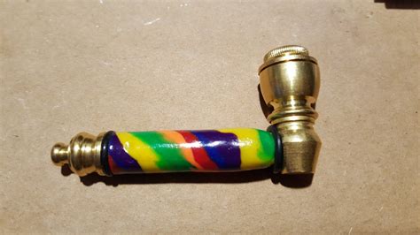 Custom Made Metal Smoking Pipe 2.5 Rainbow by TazziCreation