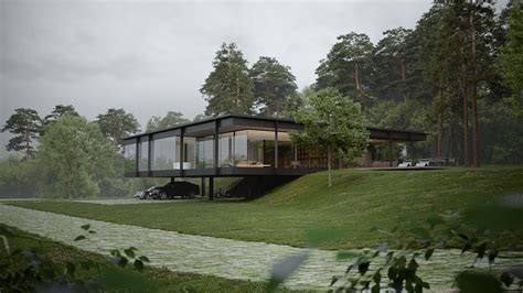 House near the river on Behance