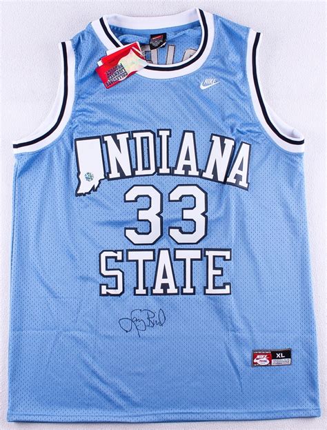 Larry Bird Signed Indiana State Jersey (PSA COA & Bird Hologram ...