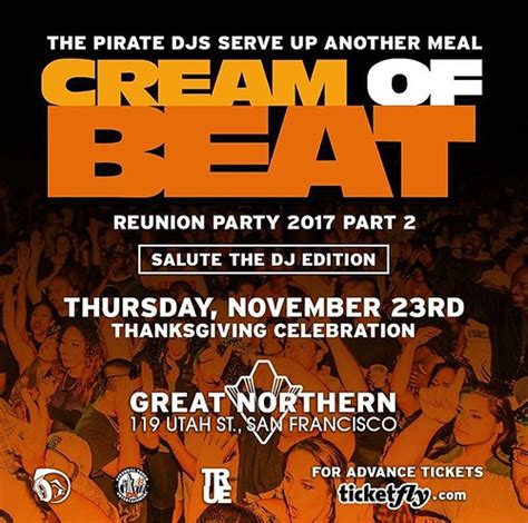 Personal Touch & Pirate DJs Present CREAM OF BEAT REUNION – THANKSGIVING CELEBRATION | Viva La ...