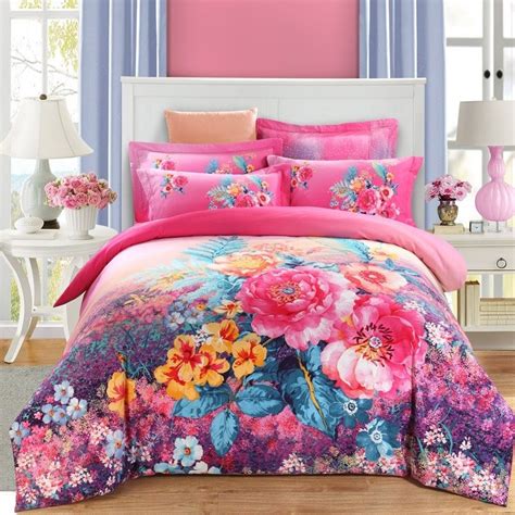 Oriental Colorful Flower Vintage Rustic Chic Full, Queen Size Bedding Sets - HipsterBedding.com