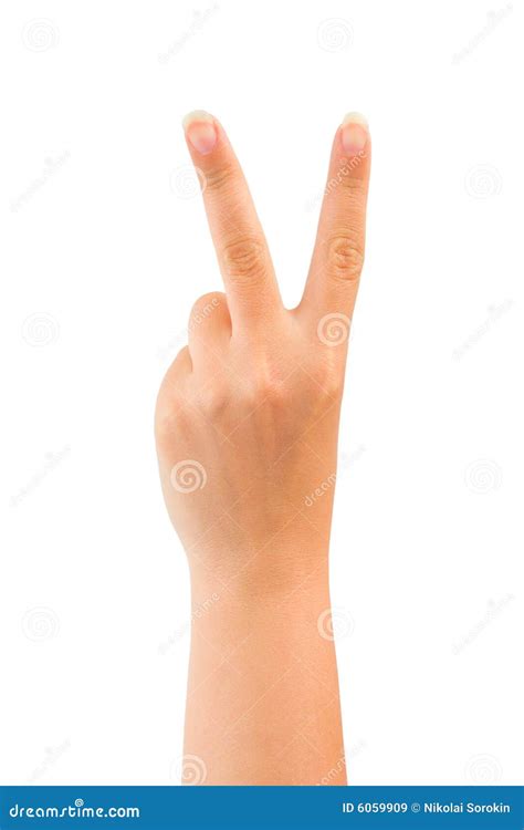 Hand - Victory Sign Royalty Free Stock Images - Image: 6059909