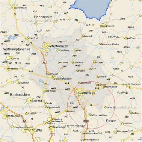 Linton Map - Street and Road Maps of Cambridgeshire England UK