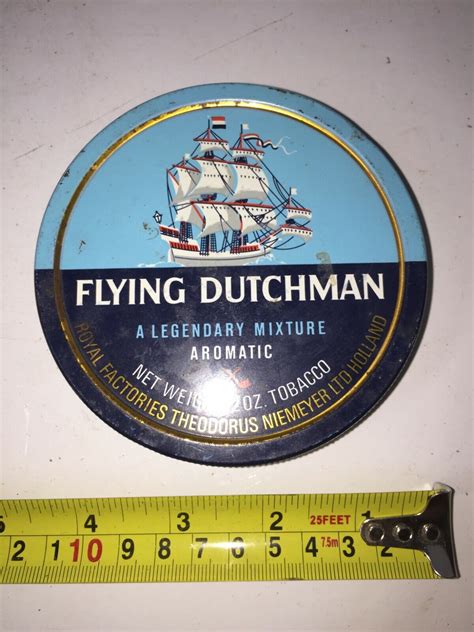 Vintage FLYING DUTCHMAN Pipe Tobacco Advertising Tin Theodorus Niemeyer ...