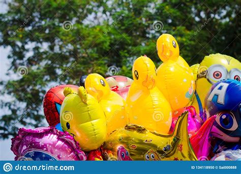 Colored Balloons with Famous Cartoon Characters of Walt Disney- Brasov, Romania Editorial Image ...