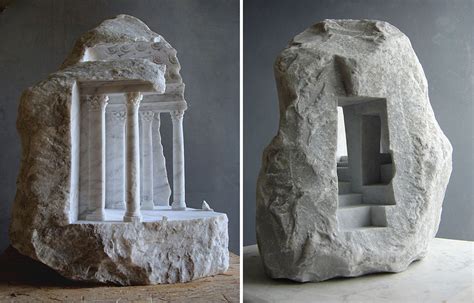 Sculptor Carves Realistic Architectural Sculptures Into Marble And Stone