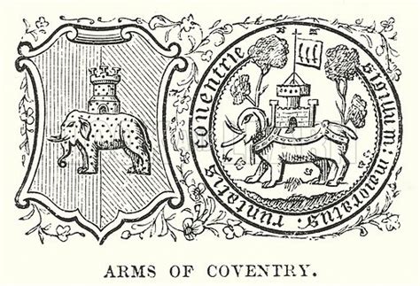 Arms of Coventry stock image | Look and Learn