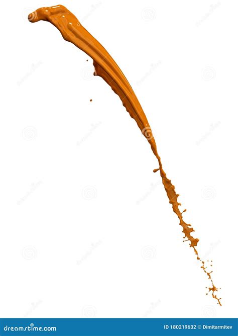 Orange Paint Splash Isolated on White Background Stock Photo - Image of compatible, fresh: 180219632