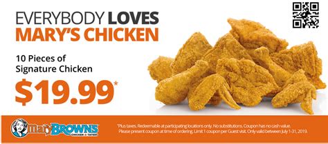 Mary Brown's Chicken & Taters Canada July Coupon: Get 10 Pieces of Signature Chicken for $19.99 ...