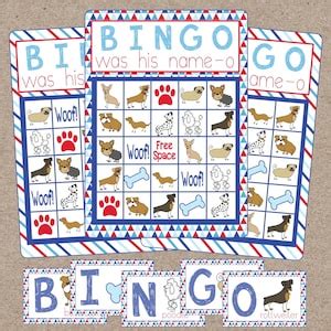 Dog Bingo Game Dog, Doggy, Puppy Bingo Perfect for Puppy Party, Classroom Game, Toddler Game ...