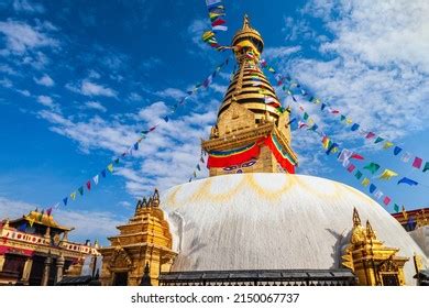 Swayambhunath Swayambhu Monkey Temple Ancient Religious Stock Photo ...