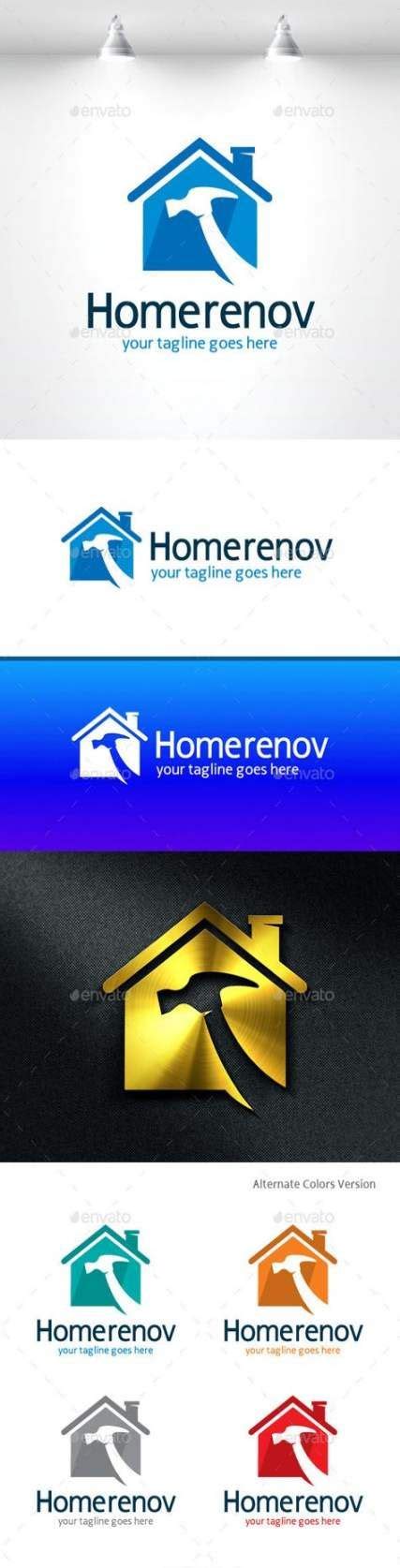 New home renovation logo design Ideas | Logo design, Home logo, Home renovation