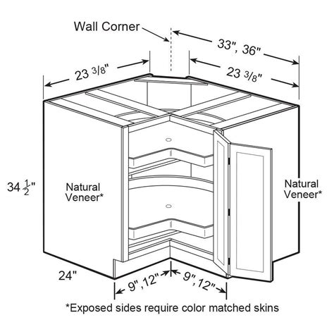 Corner base cabinet lazy susan - EZR36SSR-NPW - The Home Depot | Corner ...