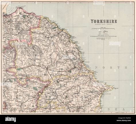 NORTH YORKSHIRE MOORS: North East.Whitby Buckrose constituencies.PHILIP 1902 map Stock Photo - Alamy