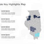 Illinois Map 6 PowerPoint Template