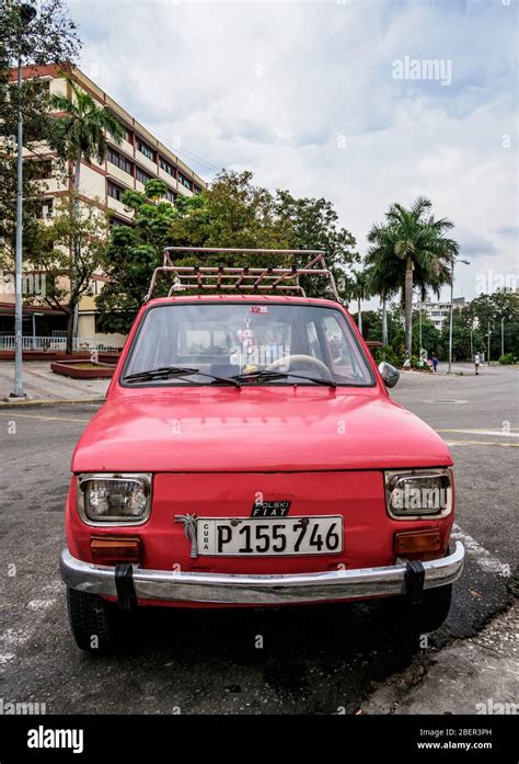 Polish Fiat in Havana, La Habana Province, Cuba Stock Photo - Alamy