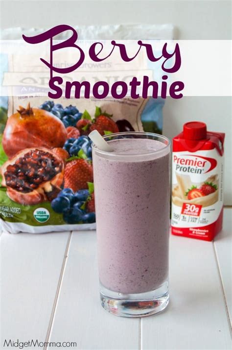 Berry Smoothie made with Premier Protein Shakes At Costco • MidgetMomma