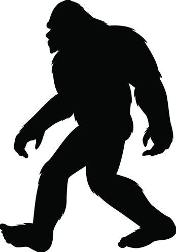 silhouette of a bigfoot walking | Silhouette vector, Bigfoot art, Silhouette