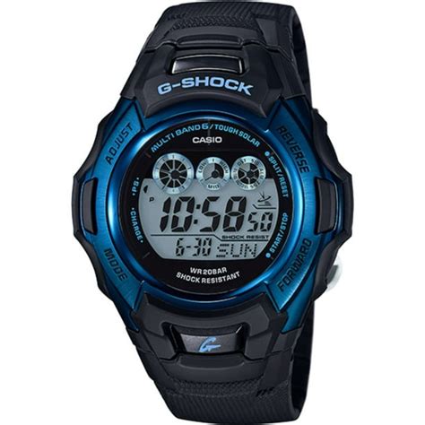 G-SHOCK - Casio Men's Solar Atomic Digital Black and Blue G-Shock Watch GWM500F-2 - Walmart.com ...