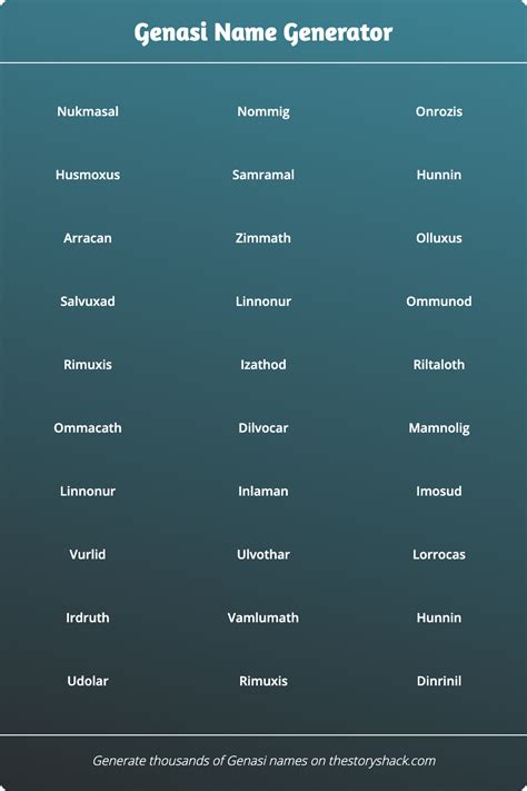 Genasi Name Generator | 1000s of random Genasi names