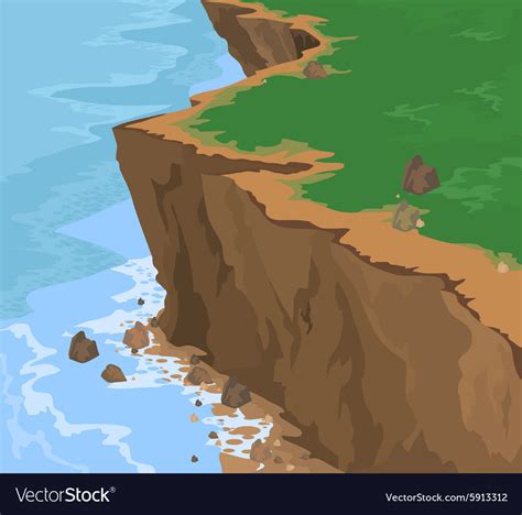 Cliff Royalty Free Vector Image - VectorStock