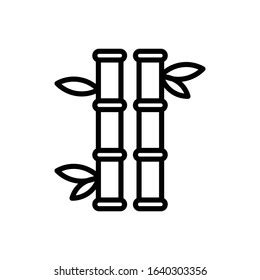 Bamboo Outline Icon Vector Stock Vector (Royalty Free) 1640303356 | Shutterstock