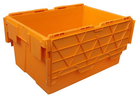 Plastic storage containers with hinged lids supplier - plastic-crate.com