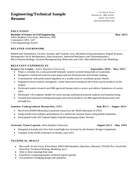 20+ Engineering Resume Templates - PDF, DOC