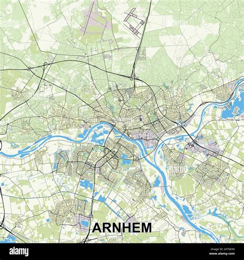 Arnhem, Netherlands map poster art Stock Vector Image & Art - Alamy