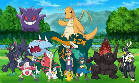 Ash Ketchum's Journey Team by WillDinoMaster55 on DeviantArt