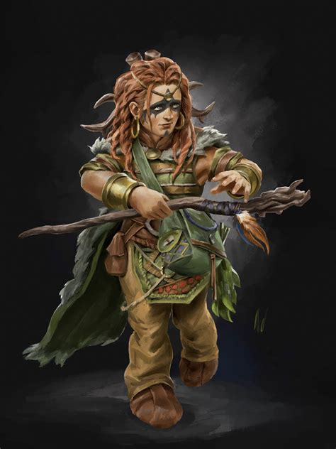 ArtStation - Female Dwarf Druid